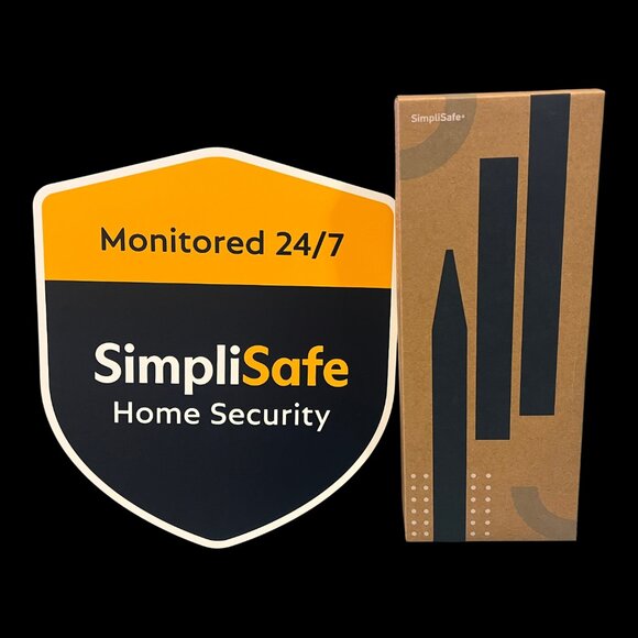 BNIB! New SimpliSafe Yard Sign with BLACK Heavy Duty Stake LATEST COLOR SCHEME! - Picture 2 of 4